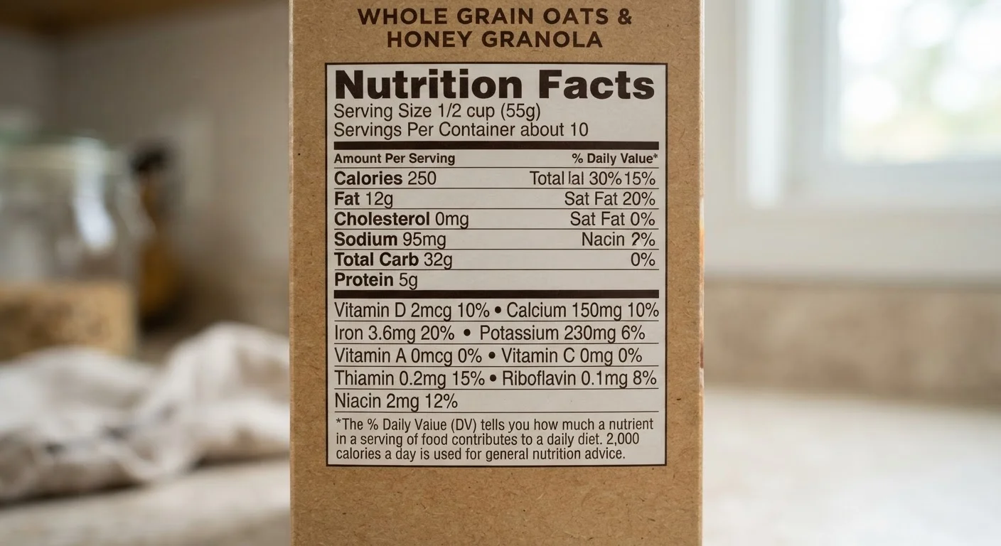 Reading a Nutrition Label for Vitamins and Minerals
