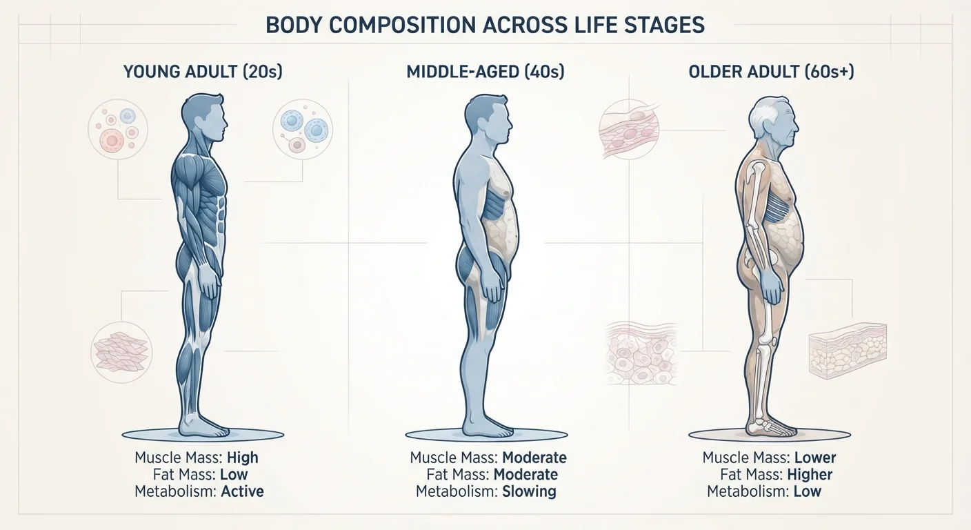 What Body Composition Shifts Look Like Across a Lifetime